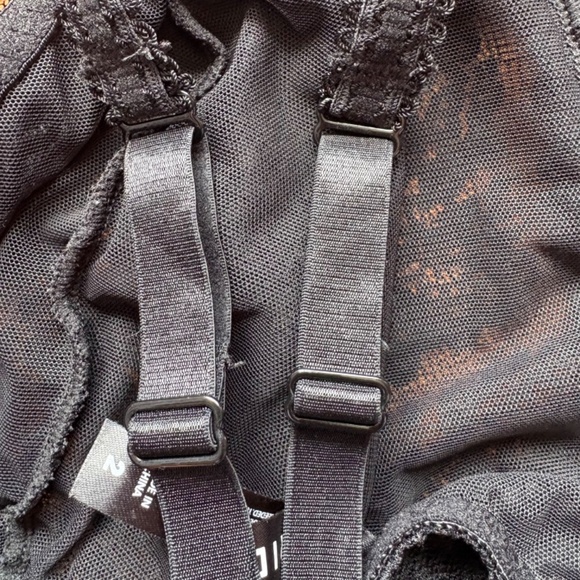 Torrid Unlined Lace Bralette Sz 2 black Semi-Sheer - Picture 11 of 12